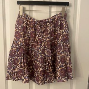 Jcrew printed pull on skirt